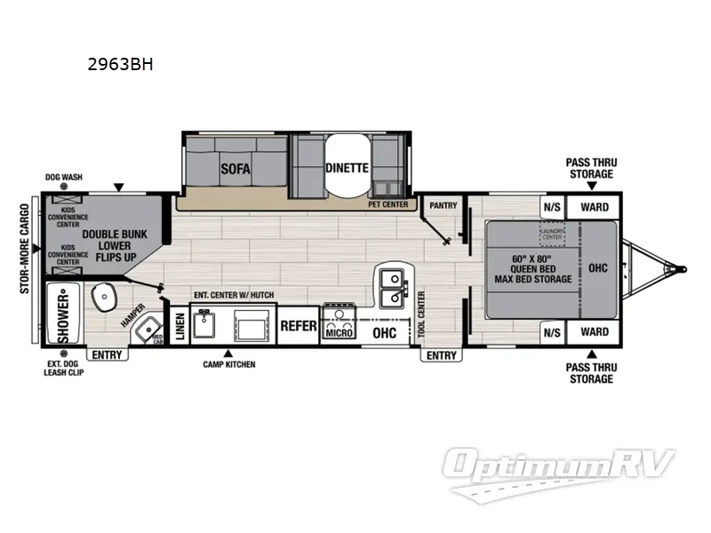 2025 Coachmen Northern Spirit Ultra Lite 2963BH RV Floorplan Photo