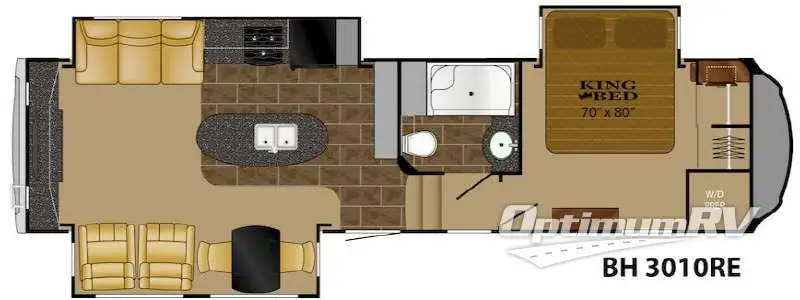 2015 Heartland Bighorn 3010RE Floorplan Photo