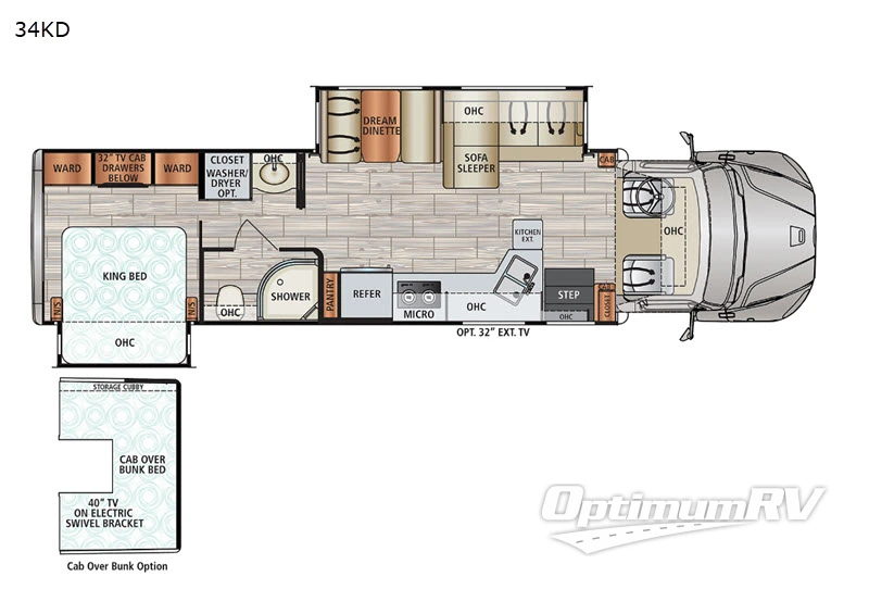 2020 Dynamax DX3 34KD Floorplan Photo