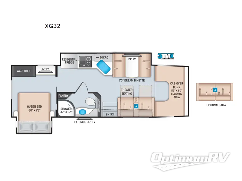 2022 Thor Omni XG32 RV Floorplan Photo