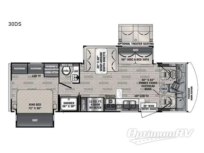 2021 Forest River FR3 30DS Floorplan Photo