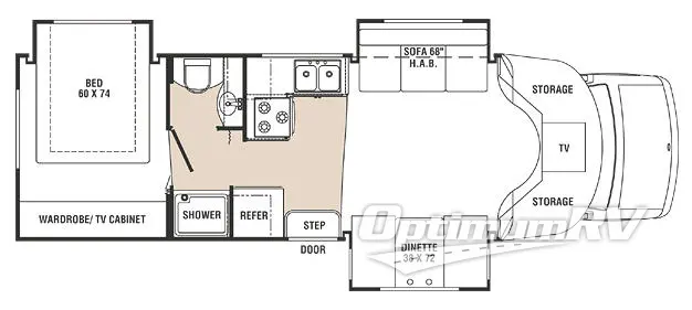 2008 Holiday Rambler Augusta B+ 293TS RV Floorplan Photo
