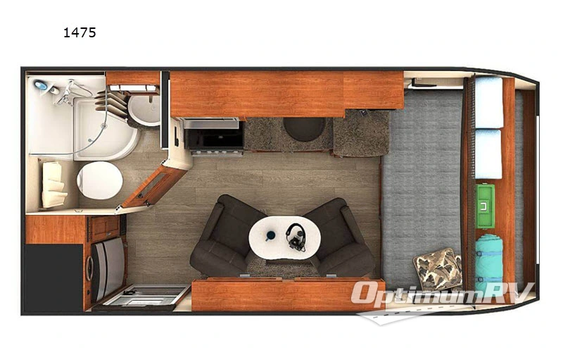 2019 Lance Lance Travel Trailers 1475 Floorplan Photo