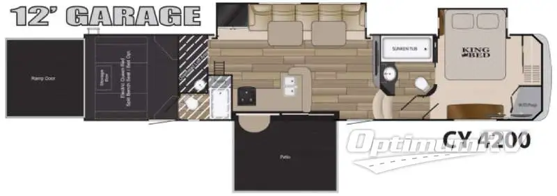 2016 Heartland Cyclone 4200 Floorplan Photo