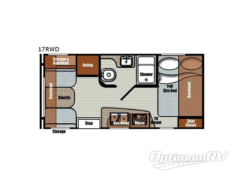 2018 Gulf Stream Vintage Cruiser 17RWD Floorplan Photo