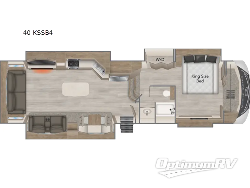 2022 DRV Luxury Suites Mobile Suites 40KSSB4 RV Floorplan Photo