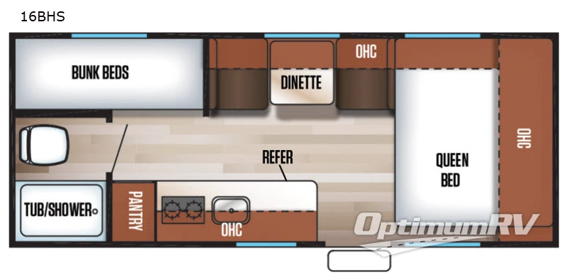 2018 Forest River Cherokee Wolf Pup 16BHS Floorplan Photo