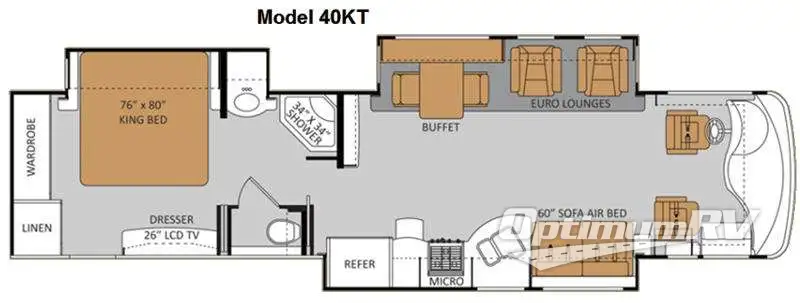 2012 Thor Astoria 40KT Floorplan Photo