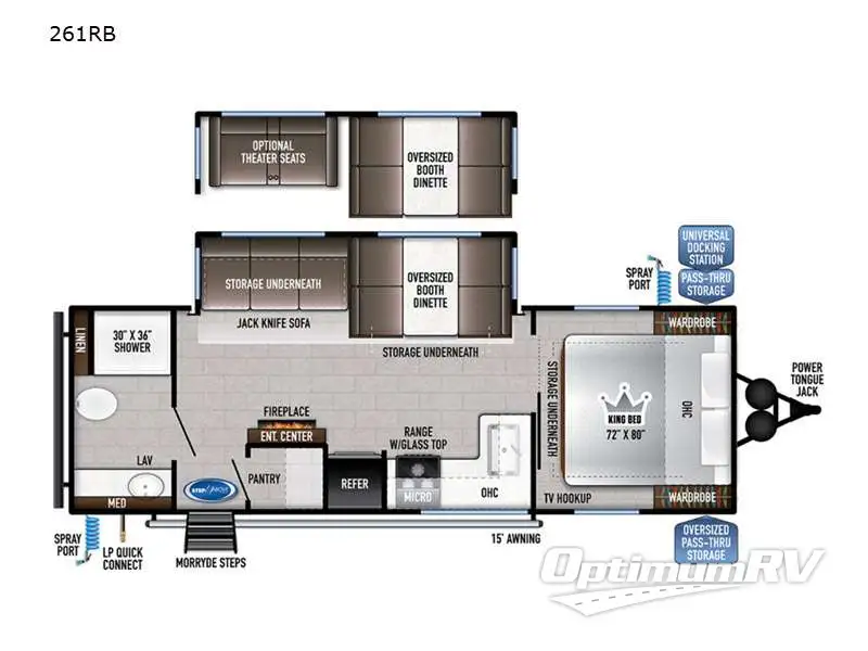 2025 East To West Della Terra 261RB Floorplan Photo