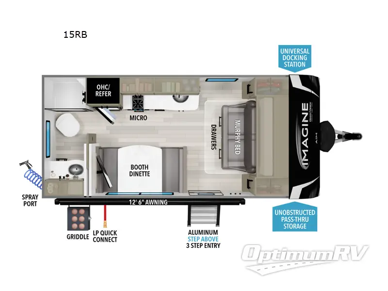 2024 Grand Design Imagine AIM 15RB RV Floorplan Photo