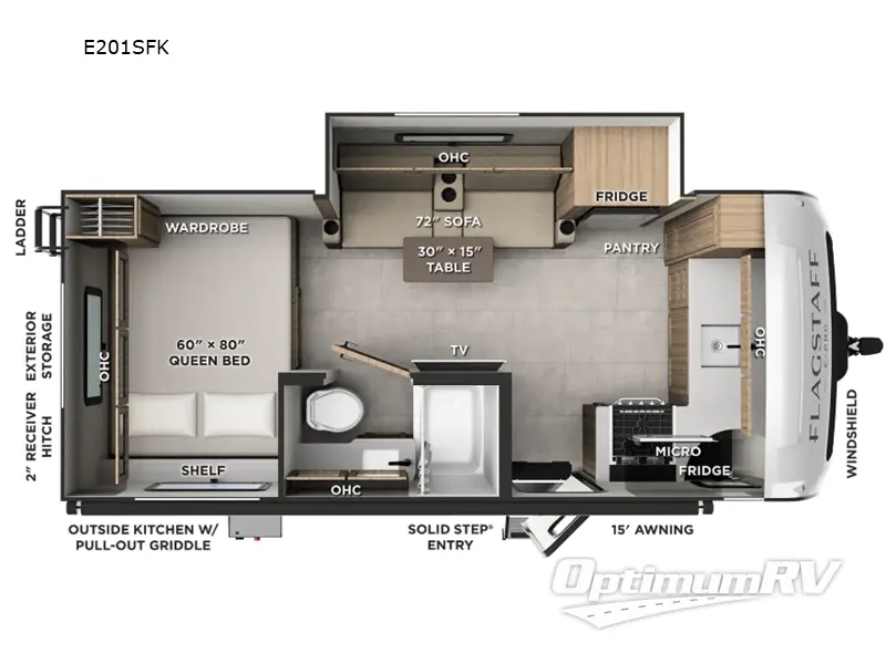 2027 Forest River Flagstaff E-Pro E201SFK Floorplan Photo