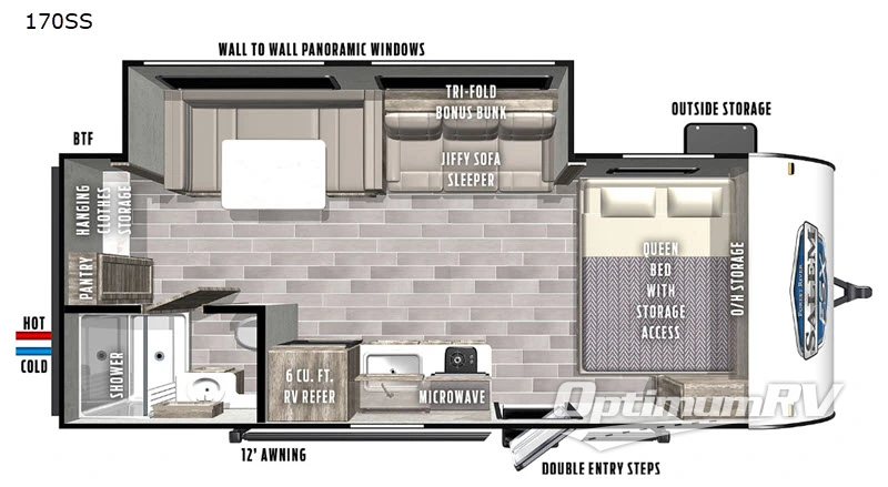 2020 Forest River Salem FSX 170SSX RV Floorplan Photo