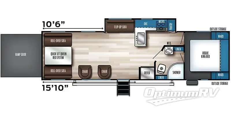 2021 Forest River Vengeance Rogue 29KS Floorplan Photo