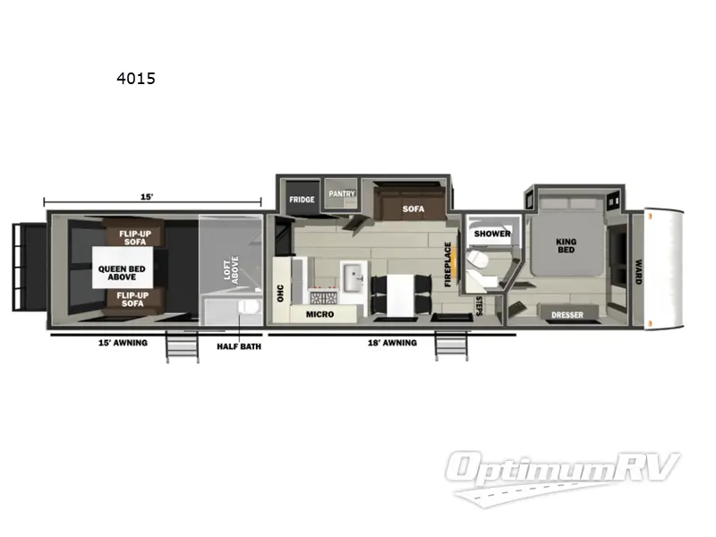 2026 Forest River Cherokee Rogue Armored 4015 RV Floorplan Photo