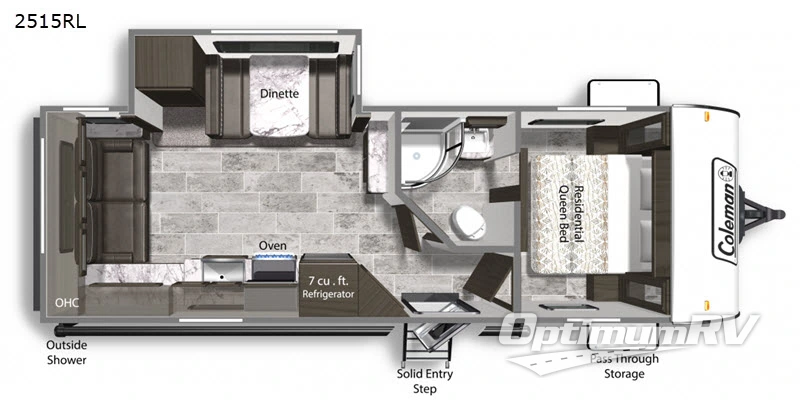 2020 Dutchmen Coleman Light 2515RL Floorplan Photo
