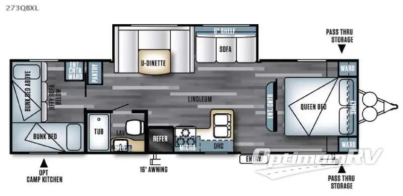 2016 Forest River Salem Cruise Lite 273QBXL Floorplan Photo