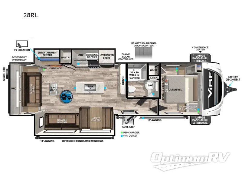 2024 Forest River Vibe 28RL Floorplan Photo