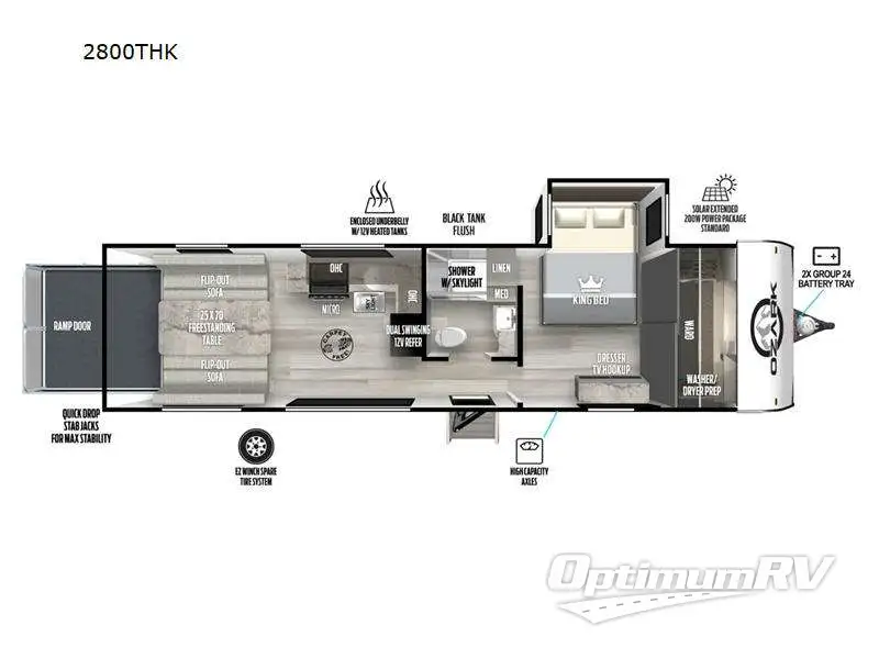 2024 Forest River Ozark 2800THK Floorplan Photo