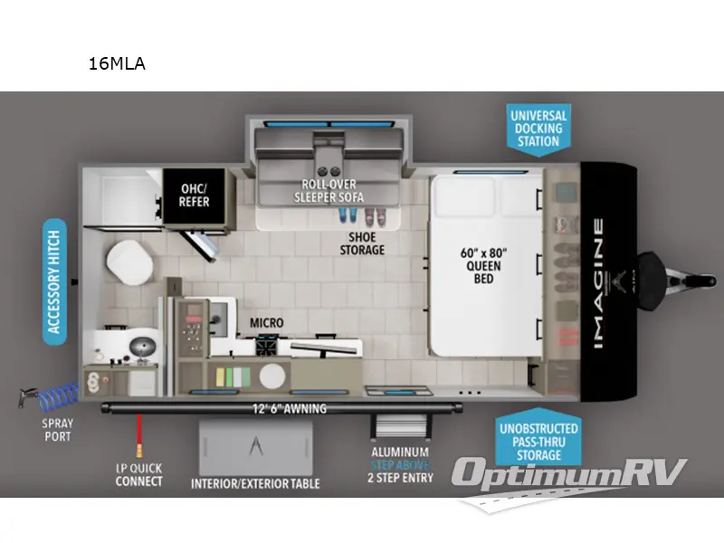 2026 Grand Design Imagine AIM 16MLA Floorplan Photo