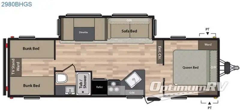 2016 Keystone Summerland 2980BHGS Floorplan Photo