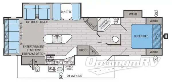 2015 Jayco White Hawk 33RSKS Floorplan Photo