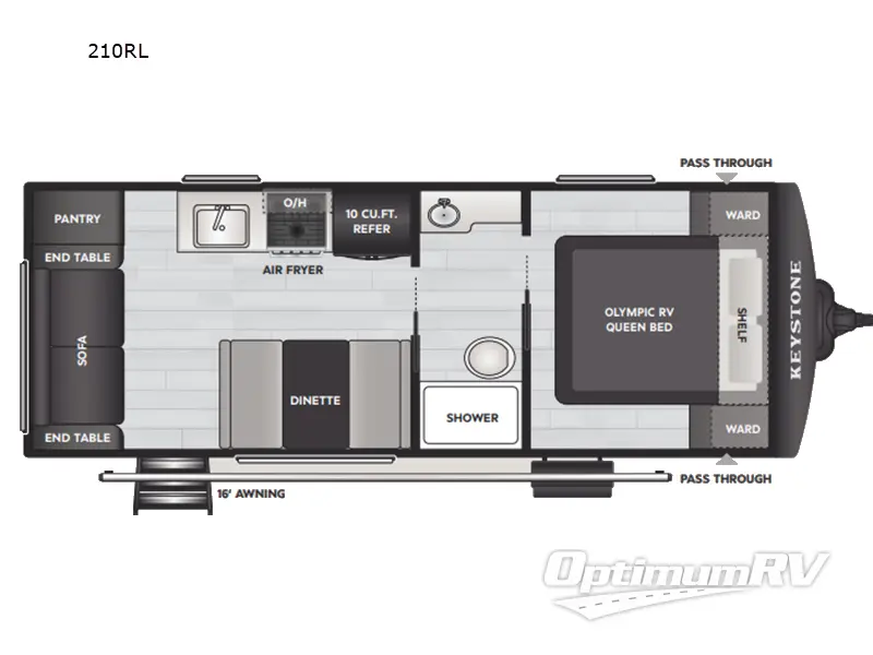 2027 Keystone Hideout 210RL RV Floorplan Photo