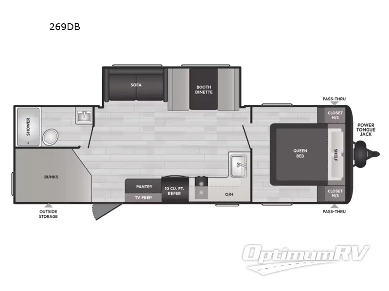 2024 Keystone Hideout Sport 269DB Floorplan Photo