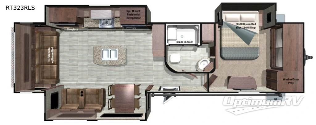 2017 Highland Ridge Open Range Roamer RT323RLS Floorplan Photo