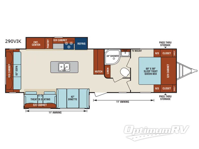 2018 Venture SportTrek 290VIK Floorplan Photo