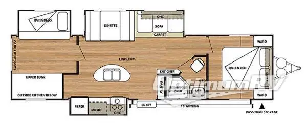 2014 Forest River Salem 31BKIS Floorplan Photo