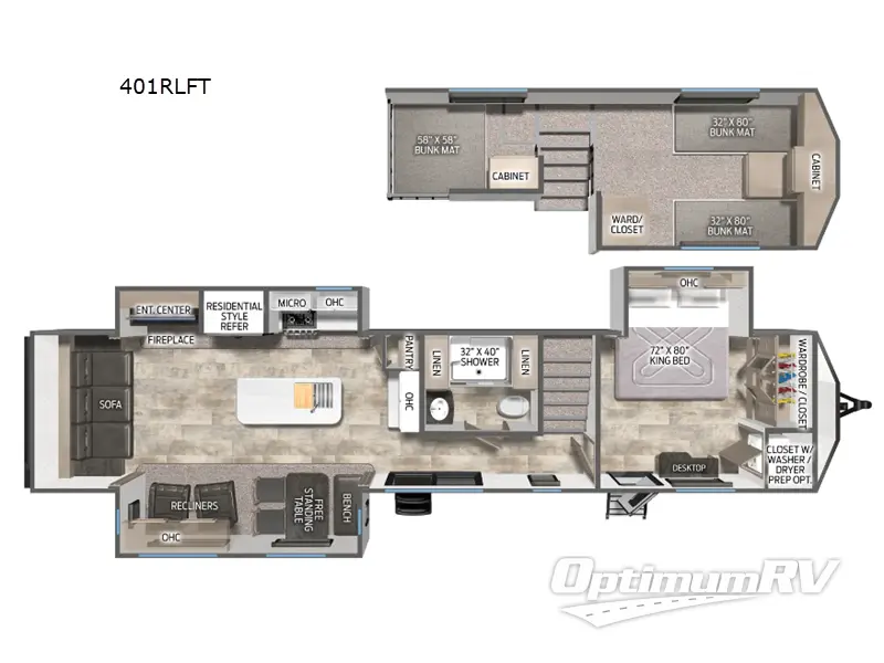2025 Palomino Puma Destination 401RLFT Floorplan Photo
