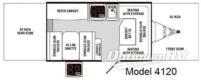 2008 Palomino Yearling 4120 Floorplan Photo