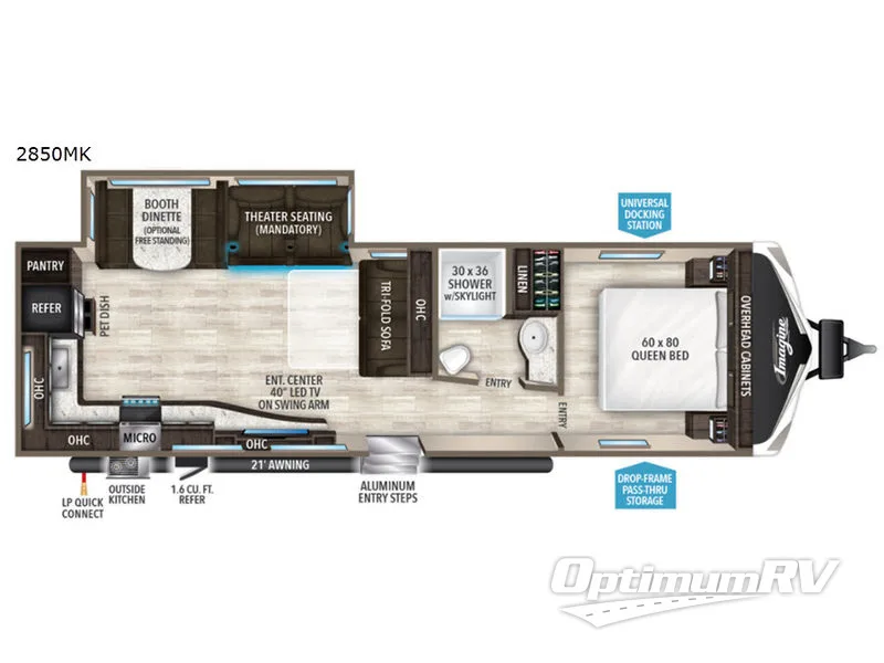 2019 Grand Design Imagine 2850MK Floorplan Photo