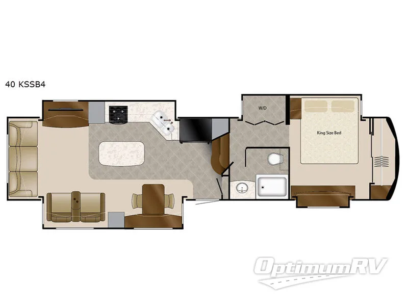 2017 DRV Luxury Suites Mobile Suites 40 KSSB4 Floorplan Photo