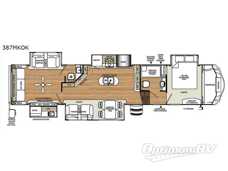 2018 Forest River Sierra 387MKOK Floorplan Photo
