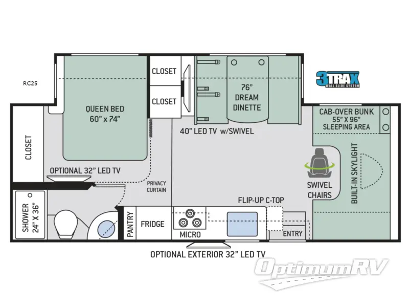 2018 Thor Quantum RC25 Floorplan Photo