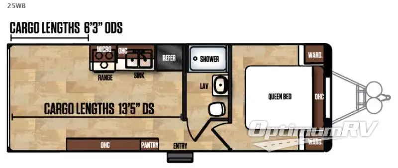 2018 Forest River Work and Play Ultra LE 25WB Floorplan Photo