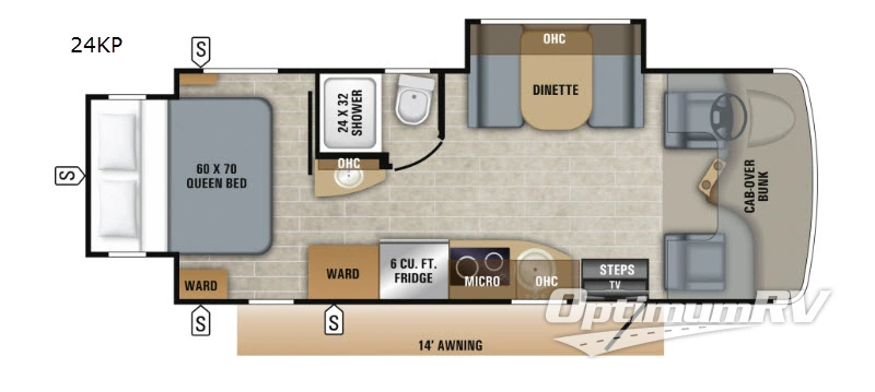 2019 Jayco Melbourne Prestige 24KP Floorplan Photo
