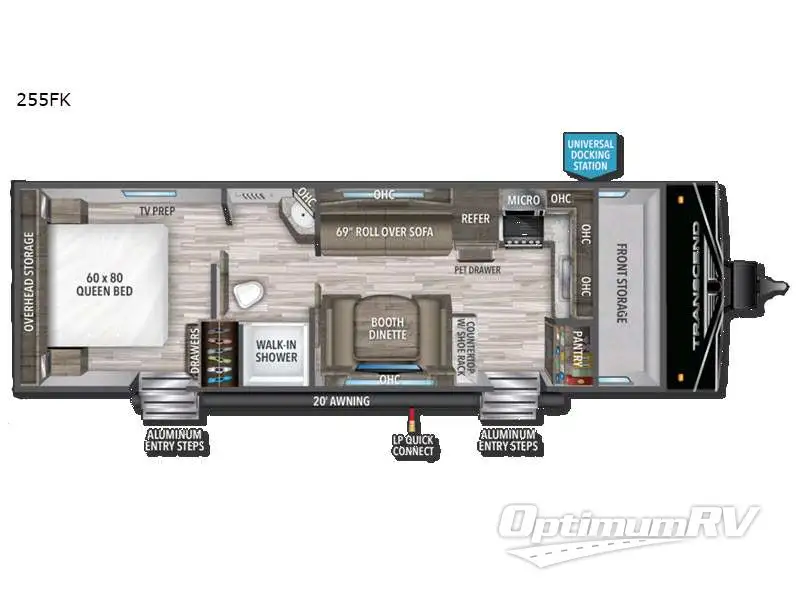 2022 Grand Design Transcend Xplor 255FK Floorplan Photo