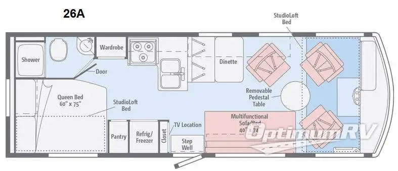 2015 Itasca Tribute 26A Floorplan Photo