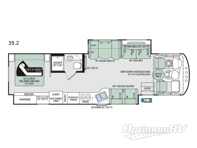 2018 Thor Miramar 35.2 Floorplan Photo