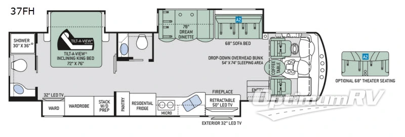 2018 Thor Challenger 37FH Floorplan Photo