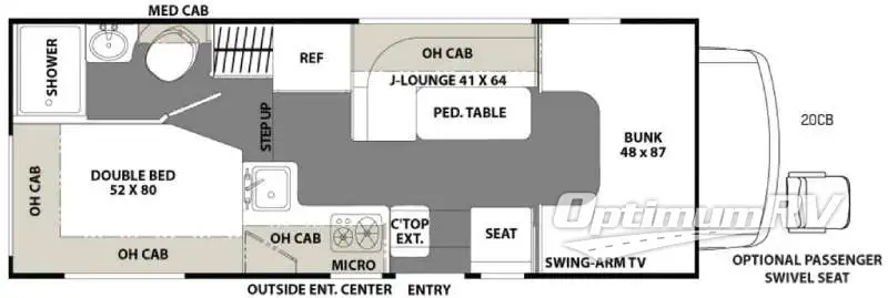 2017 Coachmen Freelander 20CB  Ford Transit RV Floorplan Photo