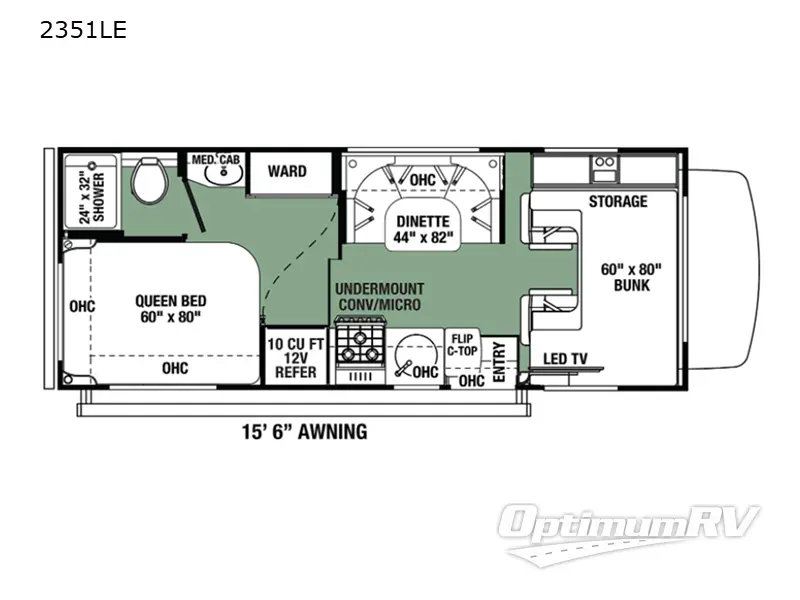 2021 Forest River Forester LE 2351LE Ford Floorplan Photo