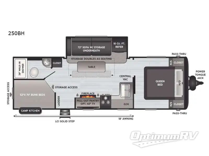 2021 Keystone Hideout 250BH Floorplan Photo