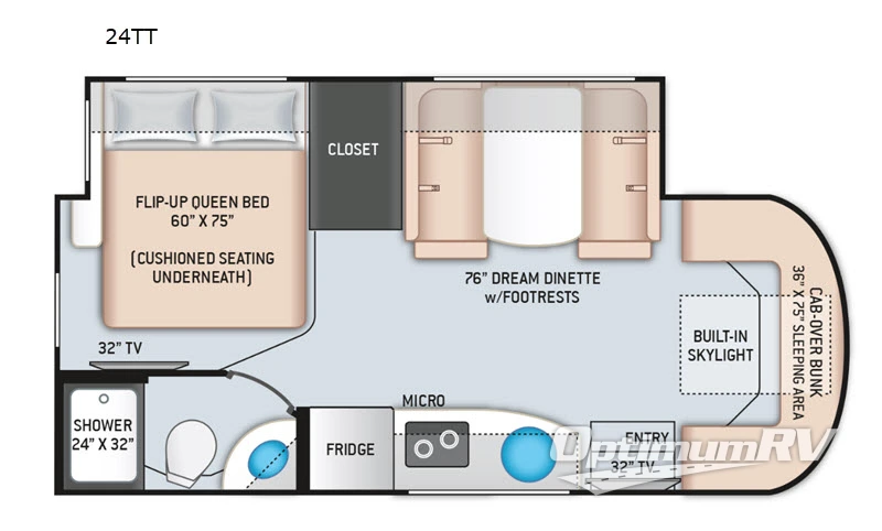 2021 Thor Delano Sprinter 24TT Floorplan Photo