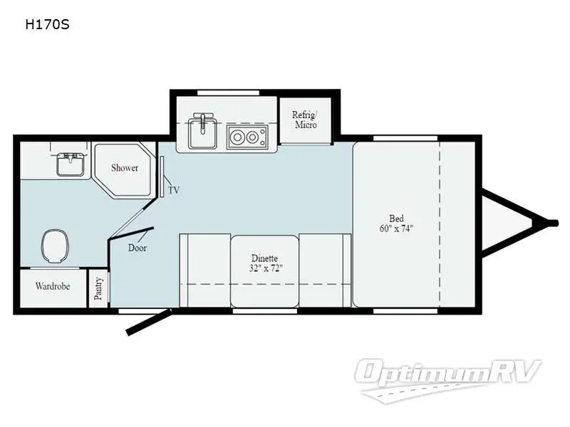 2021 Winnebago Towables Hike H170S Floorplan Photo