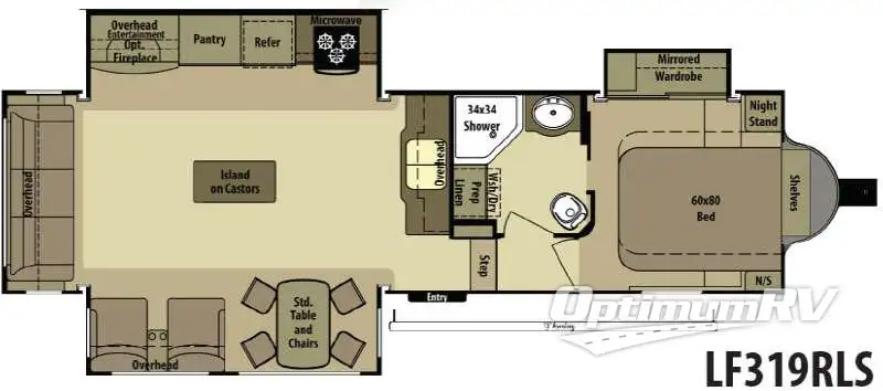 2015 Open Range Light LF319RLS RV Floorplan Photo