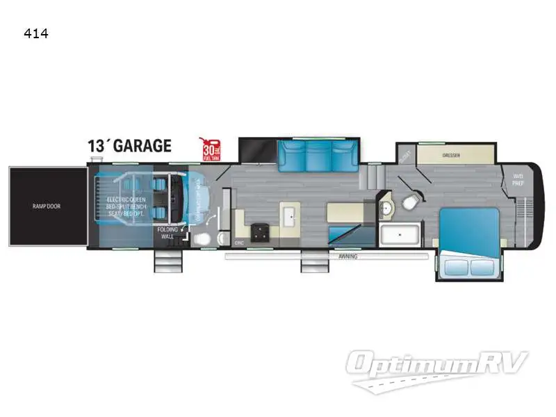 2021 Heartland Road Warrior 414 Floorplan Photo