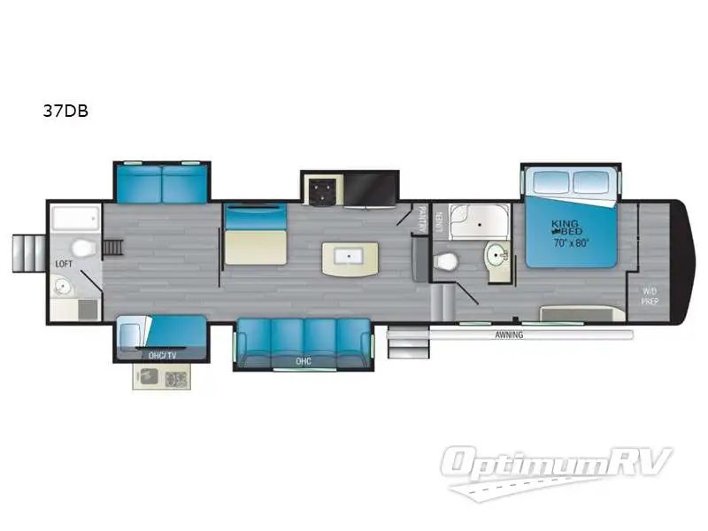 2021 Heartland Bighorn Traveler 37DB Floorplan Photo